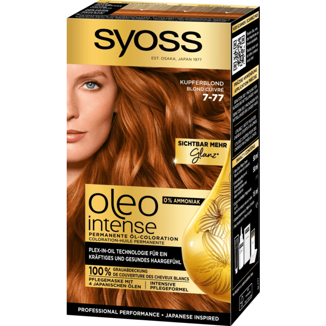 Syoss Oleo Intense Haarverf 7-77 Koperblond 1 St
