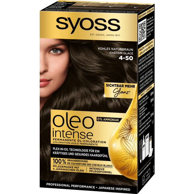 Syoss Oleo Intense Haarverf 4-50 Koel Natuurbruin, 1 St.