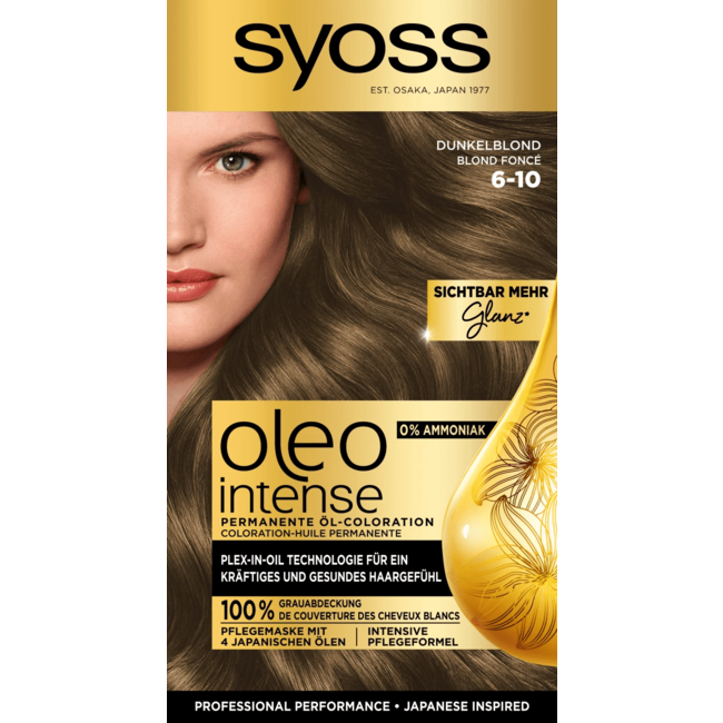 Syoss Oleo Intense Haarverf 6-10 Donkerblond, 1 St