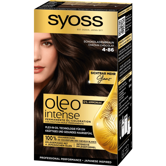 Syoss Oleo Intense Haarverf 4-86 Chocoladebruin, 1 St