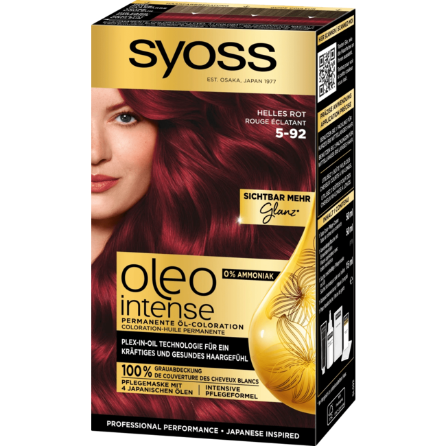 Syoss Oleo Intense Haarverf 5-92 Helder Rood, 1 St