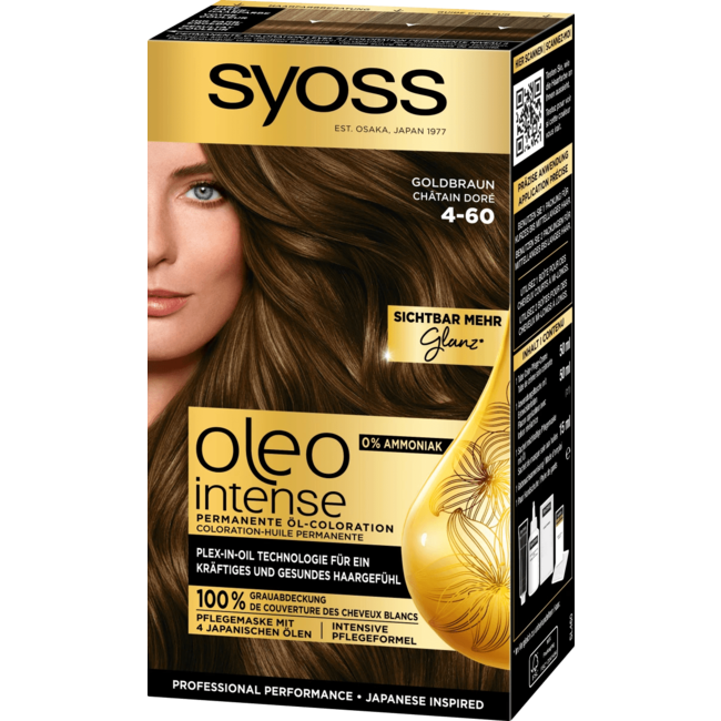 Syoss Oleo Intense Haarverf 4-60 Goudbruin, 1 St