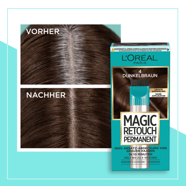 L'Oréal Paris Magic Retouch Uitgroeiset 4 Donkerbruin 1 St