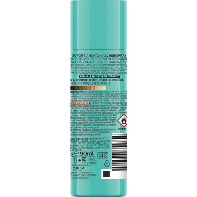 L'Oréal Paris Magic Retouch Rootspray Donkerblond Tot Lichtbruin 90 ml