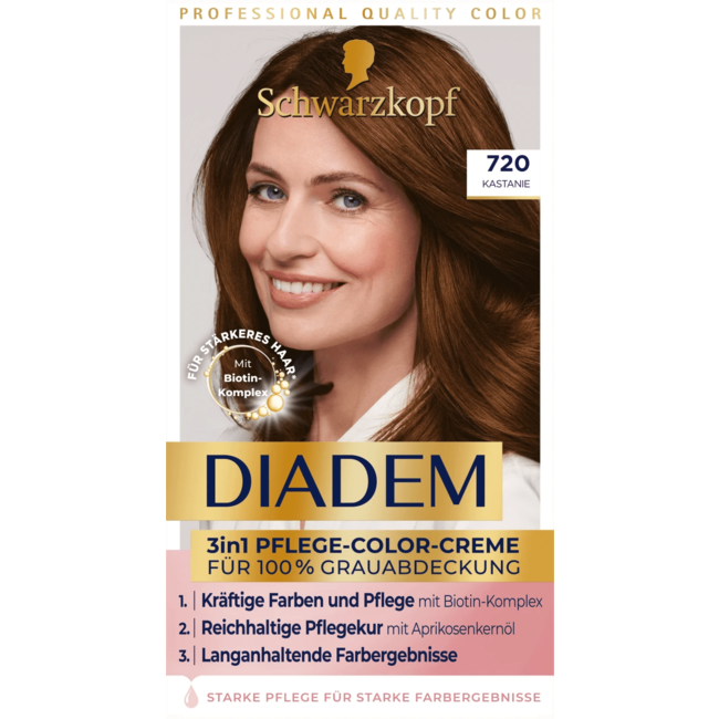 Schwarzkopf Diadem Haarverf 720 Kastanje 1 St