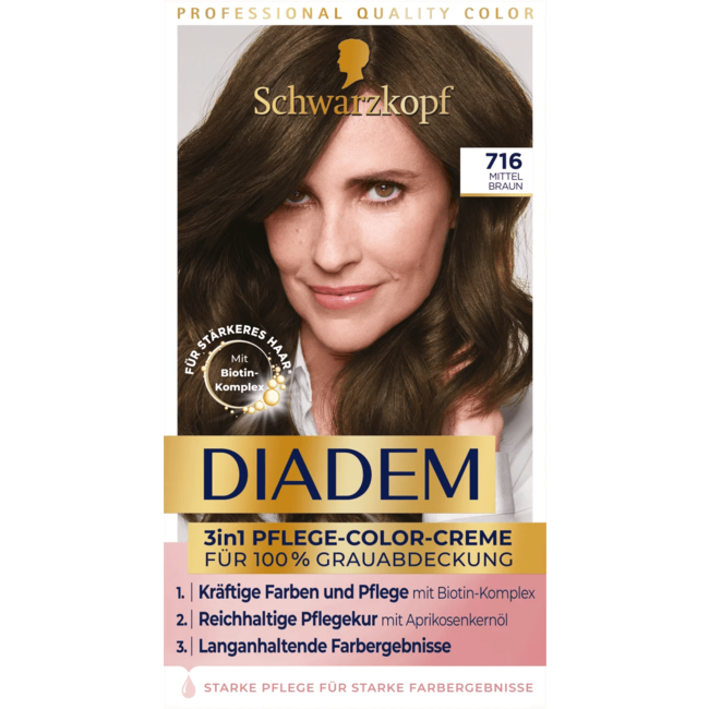 Schwarzkopf Diadem Haarverf 716 Middenbruin 1 St