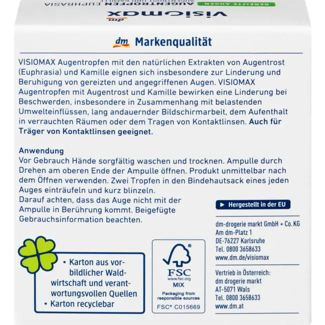 Visiomax Euphrasia Oogdruppels 6 ml
