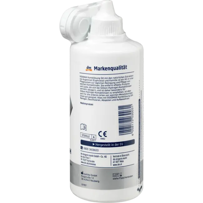 Visiomax Lenzenvloeistof Combinatieoplossing Ogentroost En Kamille 360 ml