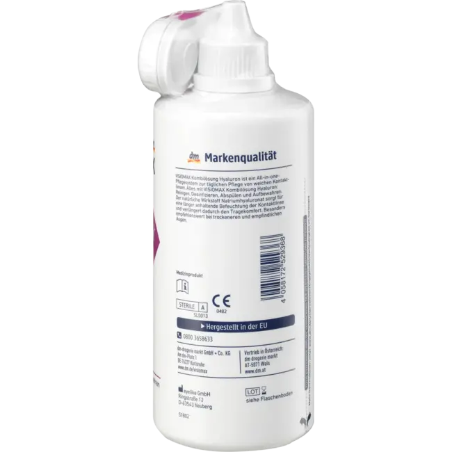 Visiomax Lenzenvloeistof Combi-Oplossing Hyaluronzuur 360 ml