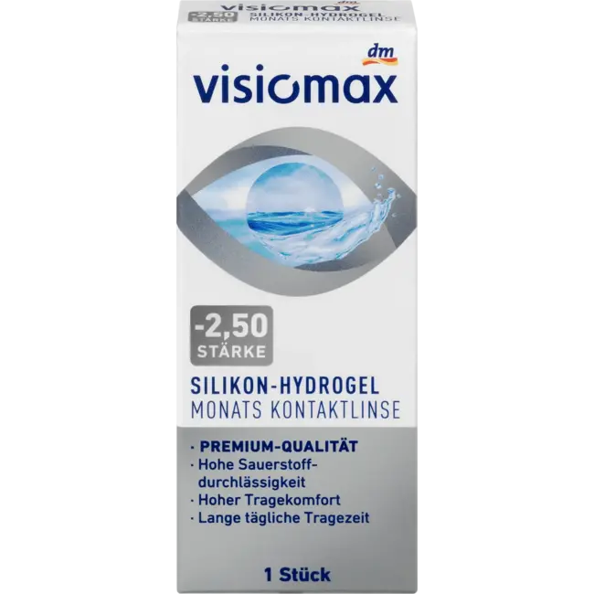 Visiomax Silicone Hydrogel Maandlens - 2,50 1 St