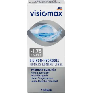VISIOMAX Visiomax Silicone Hydrogel Maandlens -1,75