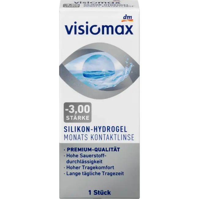 Visiomax Siliconen Hydrogel Maandlens -3,00 1 St