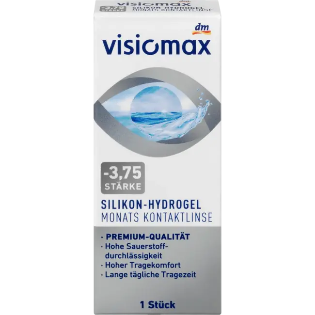 Visiomax Siliconen Hydrogel Maandlens - 3,75 1 St