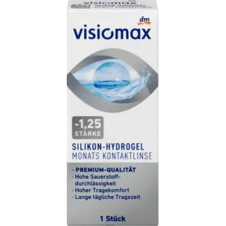 VISIOMAX Visiomax Siliconen Hydrogel Maandlens -1,25