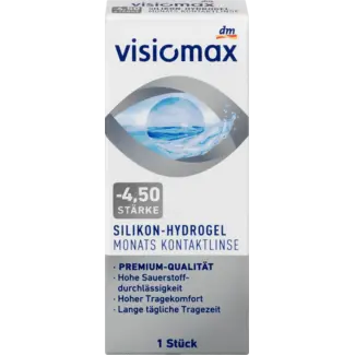 VISIOMAX Visiomax Siliconen Hydrogel Maandlens -4,50