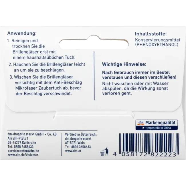 Visiomax Anti-Condens Microvezel Toverdoek 1 St