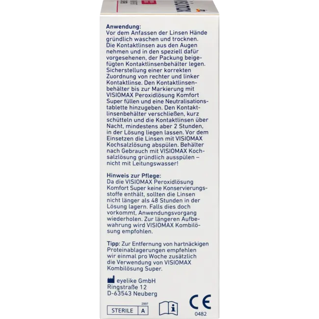 Visiomax Lenzenvloeistof Peroxide-Oplossing Comfort Super 360ml
