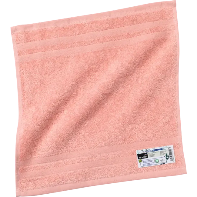 Ebelin Badstof Handdoek Roze 100% Biologisch Katoen 30x30 cm 1 St