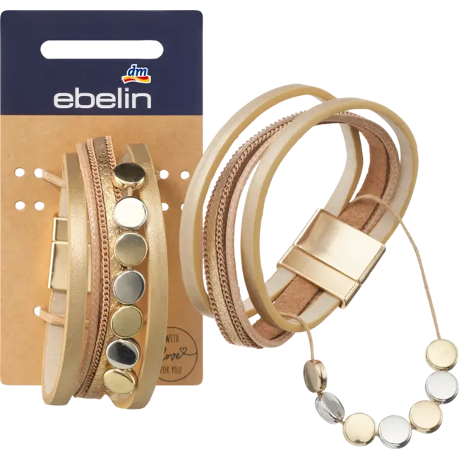 Ebelin Armband Met Sluiting Goud-look 1 St