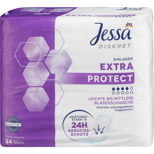 Jessa Discreet Incontinentie Inlegkruisjes Extra Protect 24st