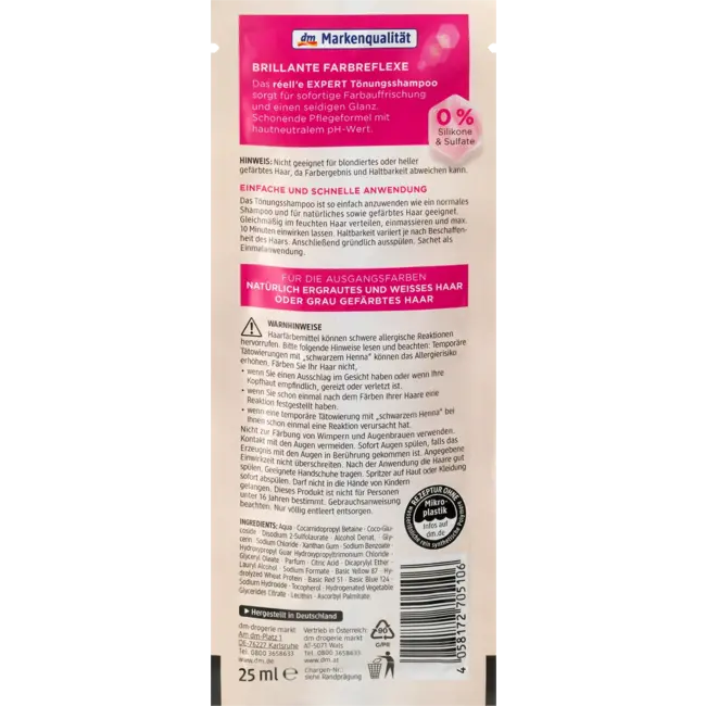 Réell‘E Expert Tintshampoo 9.11 Koel Grijs 25 ml