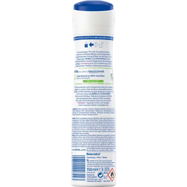 Nivea Antitranspirant Deospray Fresh Sensation 150 ml