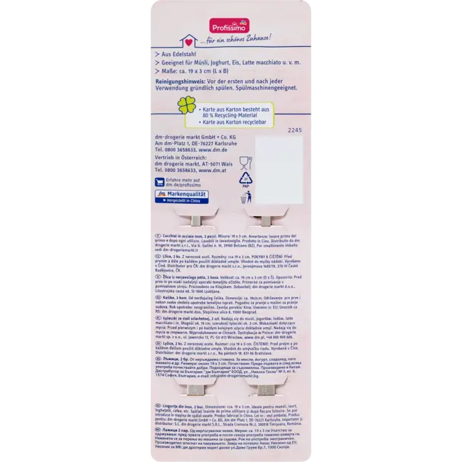 Profissimo Lepel Lang Zilver 2 St