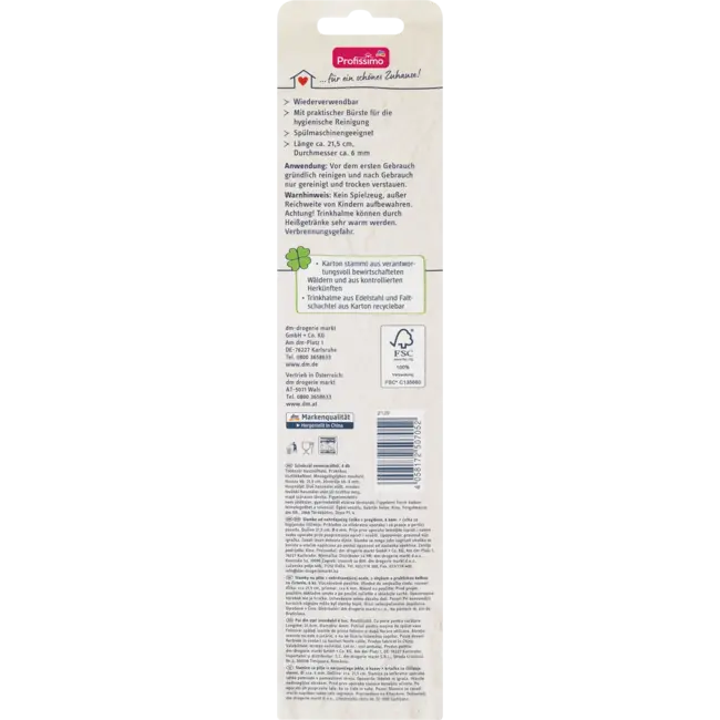 Profissimo Roestvrijstalen Rietjes Goud 6 St