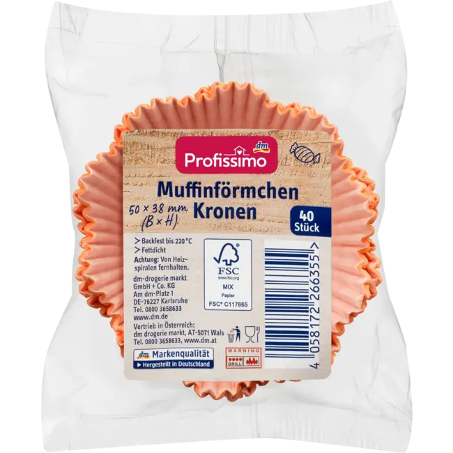 Profissimo Muffinvormpjes Kronen 40 St