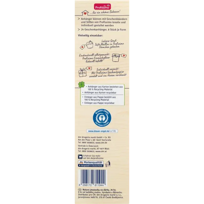 Profissimo Nature Cadeauhanger 3 Vormen 24 St