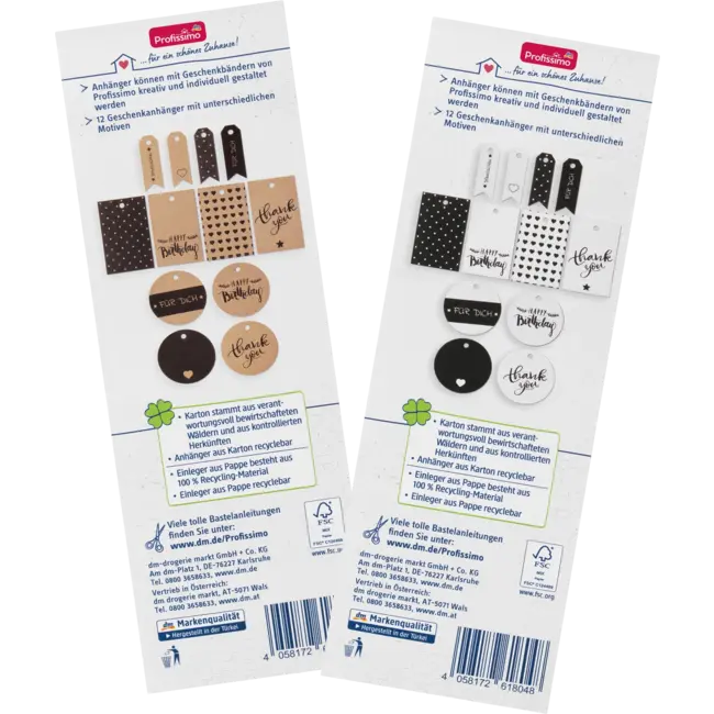 Profissimo Geschenkhanger Handlettering 12 St
