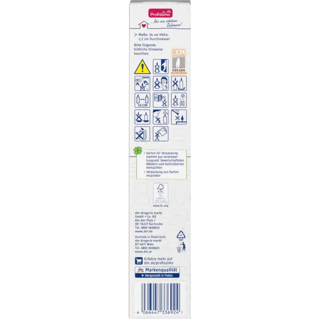 Profissimo Spitse Kaarsen Groef Taupe 2 St