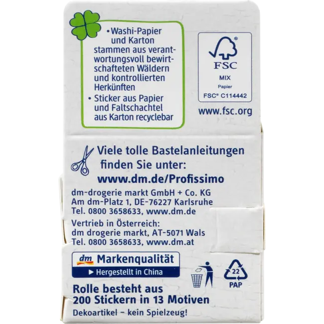 Profissimo Washi stickers 13 Motief 1 St