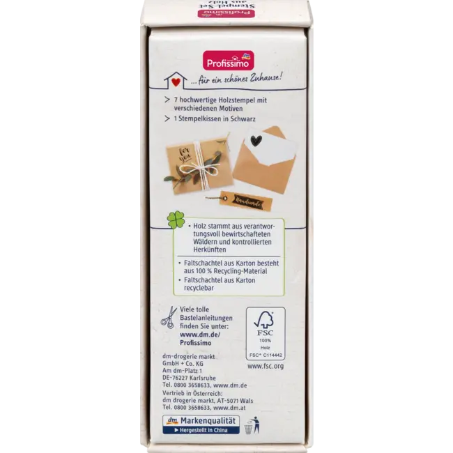 Profissimo Houten Stempelset 8-Delig 1 St