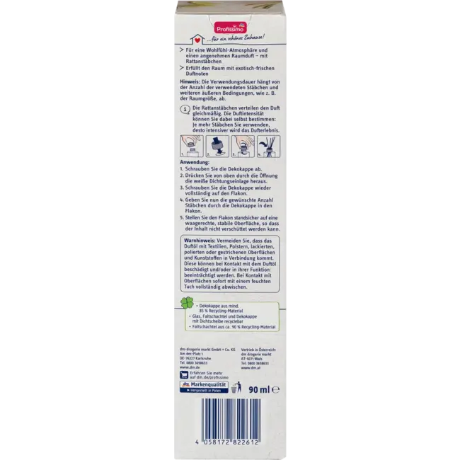 Profissimo Geurstokjes Kamergeur Citroengras 90 ml