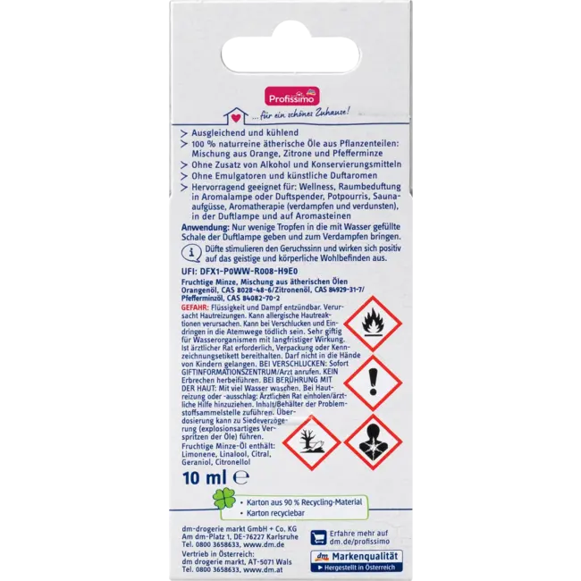 Profissimo Natuurzuivere Etherische Olie Fruitige Munt 10 ml