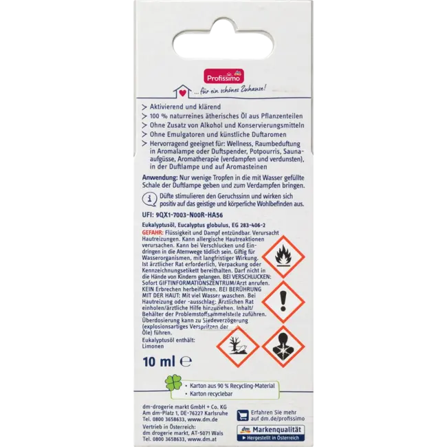 Profissimo Natuurlijke Etherische Olie Eukalayptus 10 ml