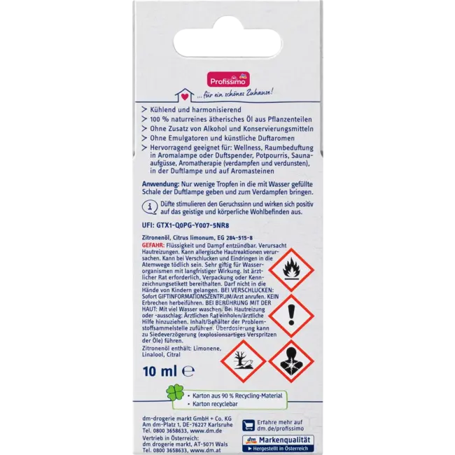 Profissimo Natuurlijke Etherische Olie Citroen 10 ml