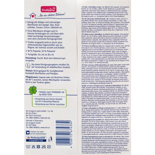 Profissimo 2-in-1 Microvezel Raamdoek 1 St