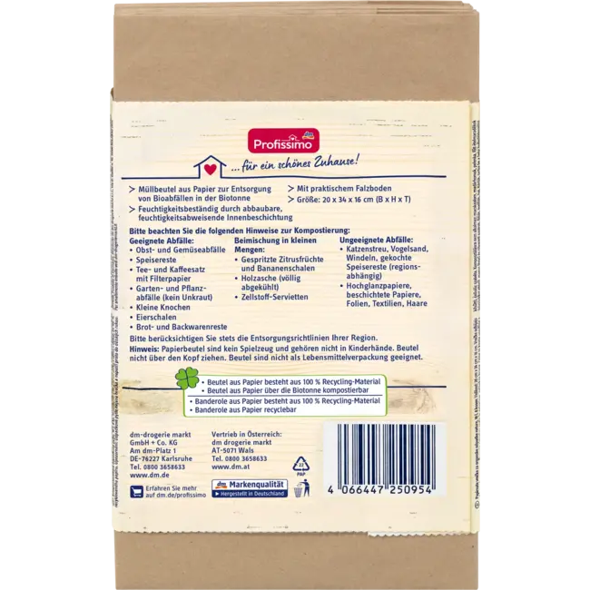 Profissimo Nature Compostzak 10 L Vochtafstotend 8 St