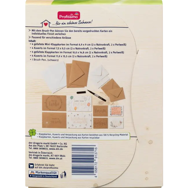 Profissimo Nature Vouwkaarten Creatieve Set Met Enveloppen 17 St