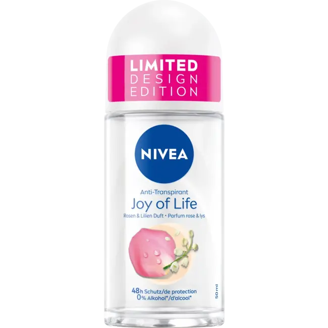 Nivea Antitranspirant Deo Roll-on Joy Of Life Rozen & Lelies 50 ml