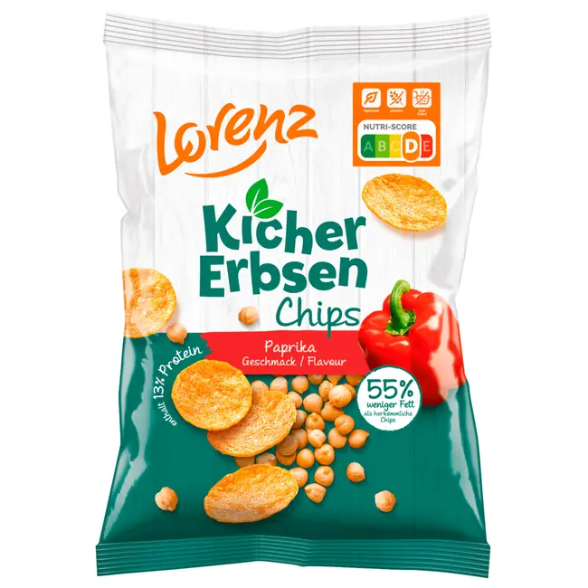 Lorenz Kikkererwtenchips Paprika 85g