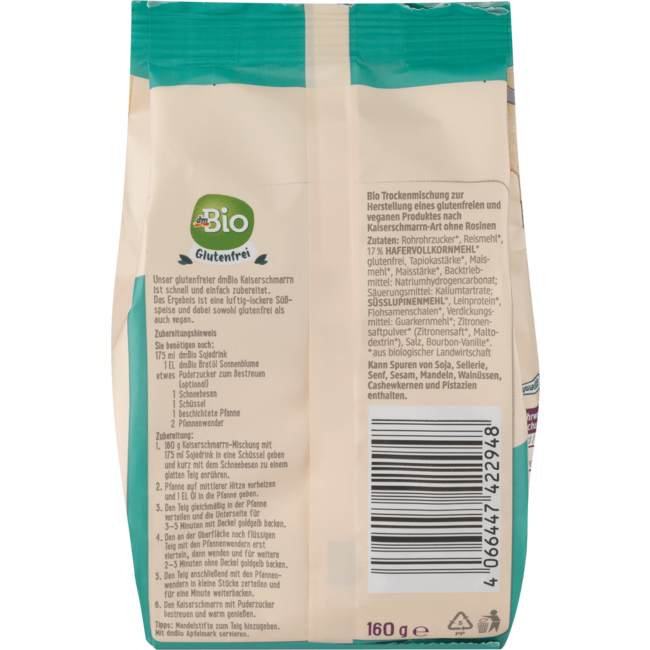 dmBio Glutenvrije Bakmix Kaiserschmarrn 160 g