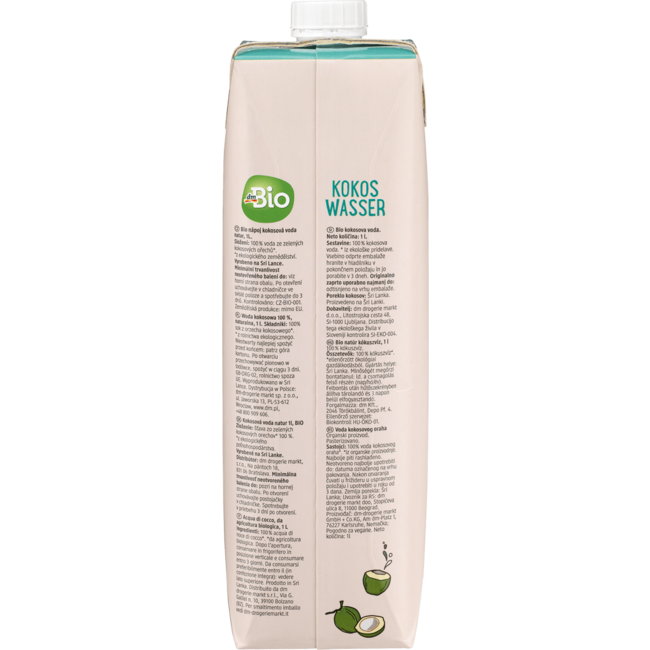 dmBio 100% Kokoswater Naturel 1 l