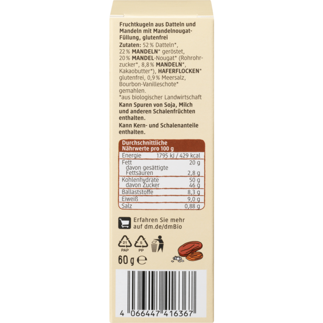 dmBio Bliss Balls Salty Almond 60 g