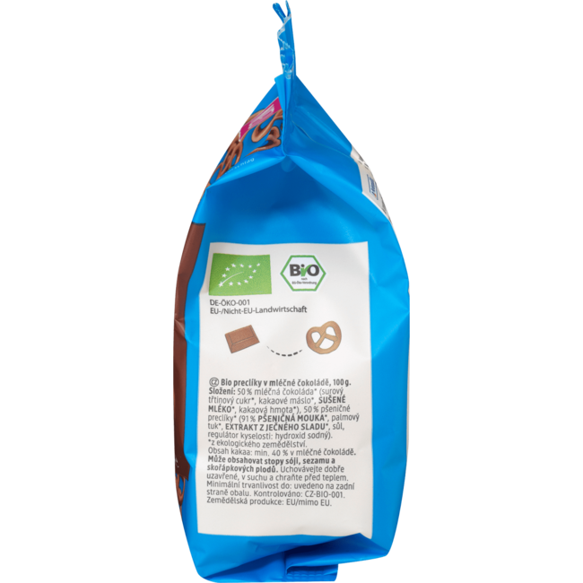 dmBio Chocolade Pretzels Volle Melkchocolade 100 g
