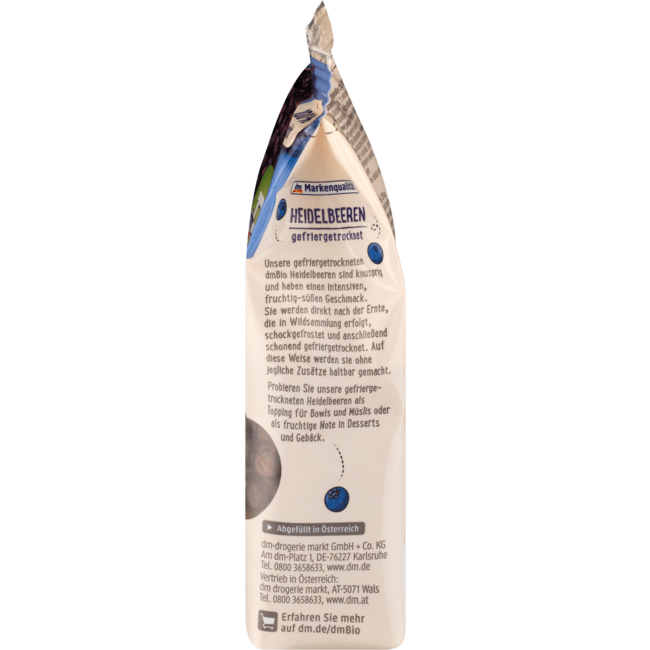 dmBio Gedroogd Fruit Bosbessen Gevriesdroogd 25 g