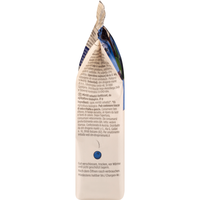 dmBio Gedroogd Fruit Bosbessen Gevriesdroogd 25 g