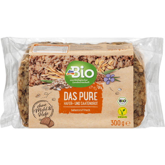 dmBio Het Pure Haver- & Zadenbrood 300 g